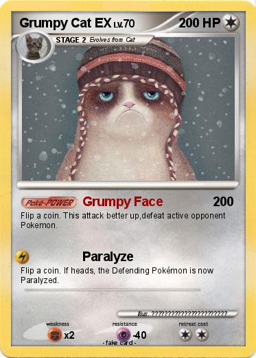 Pokemon Grumpy Cat EX