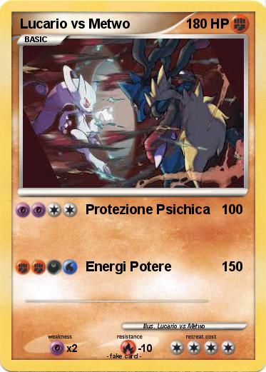 Pokemon Lucario vs Metwo