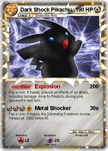 Pokemon Dark Shock Pikachu