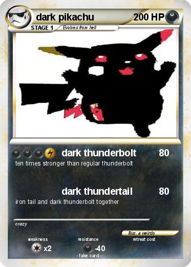 Pokemon dark pikachu