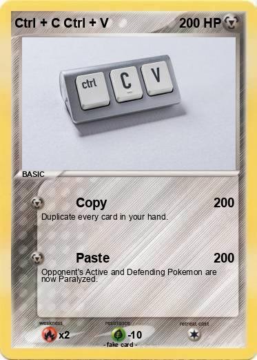 Pokemon Ctrl + C Ctrl + V