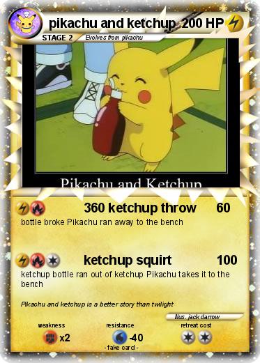 Pokemon pikachu and ketchup