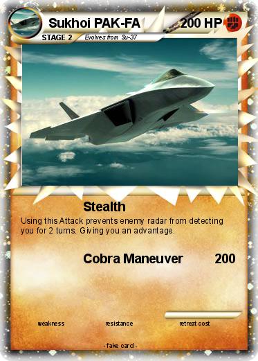 Pokemon Sukhoi PAK-FA