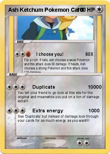 Pokemon Ash Ketchum Pokemon Card