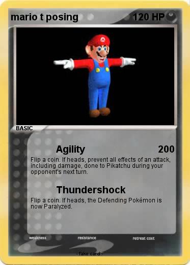Pokemon mario t posing