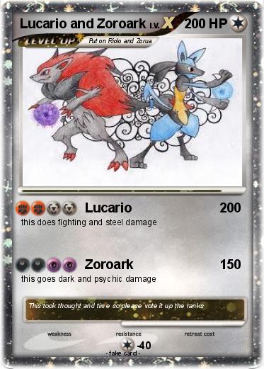 Pokemon Lucario and Zoroark
