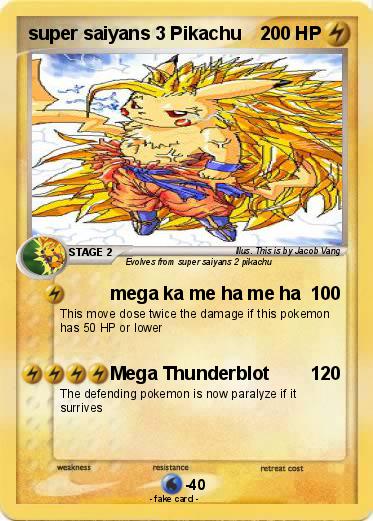 Pokemon super saiyans 3 Pikachu