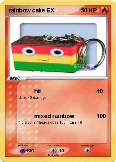 Pokemon rainbow cake EX