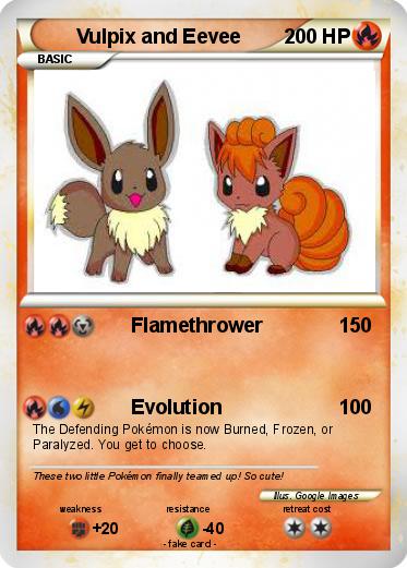 Pokemon Vulpix and Eevee