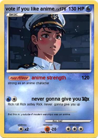 Pokemon vote if you like anime.