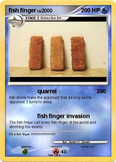 Pokemon fish finger