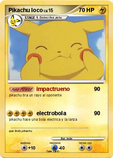 Pokemon Pikachu loco