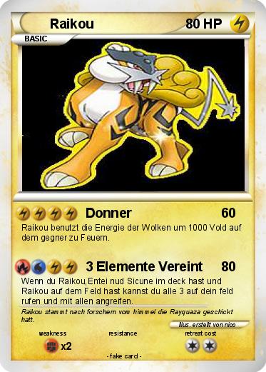 Pokemon Raikou