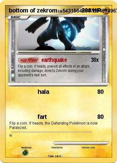 Pokemon bottom of zekrom