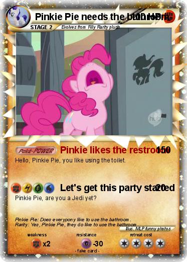 Pokemon Pinkie Pie needs the bathroom