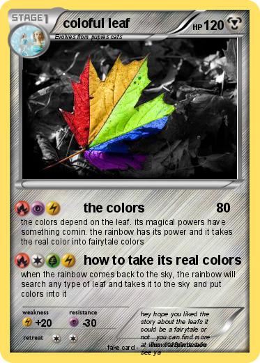 Pokemon coloful leaf