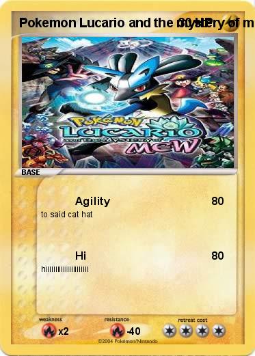 Pokemon Pokemon Lucario and the mystery of mew!