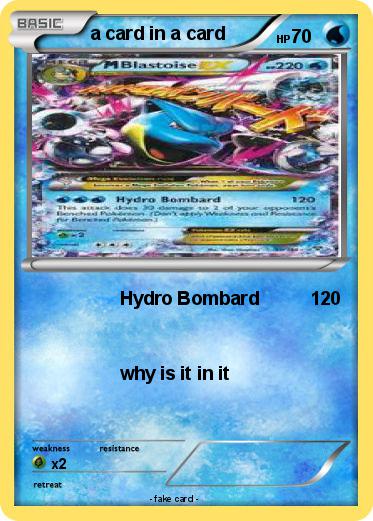 Pokemon a card in a card