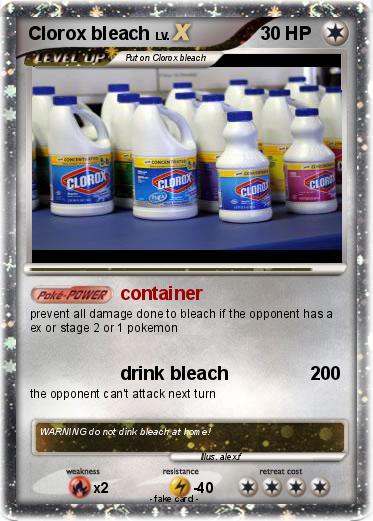 Pokemon Clorox bleach