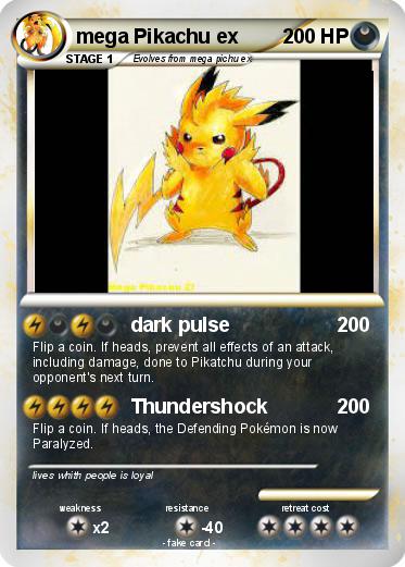 Pokemon mega Pikachu ex