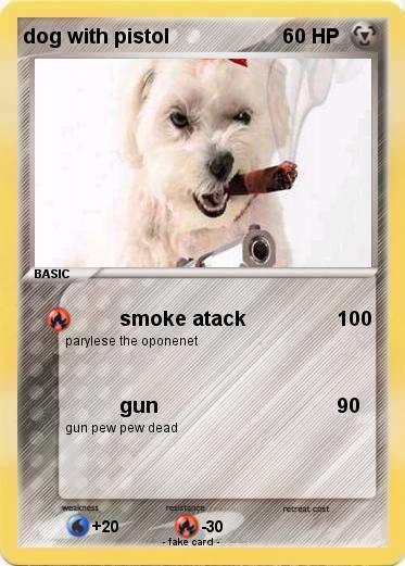 Pokemon dog with pistol