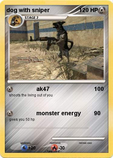 Pokemon dog with sniper