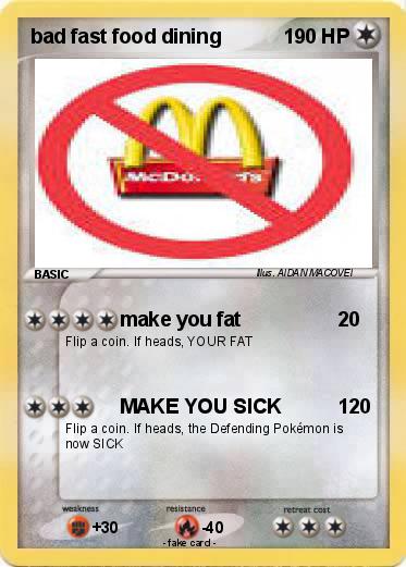 Pokemon bad fast food dining