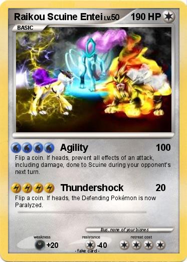 Pokemon Raikou Scuine Entei