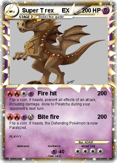 Pokemon Super T rex     EX