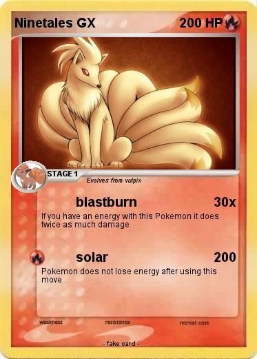 Pokemon Ninetales GX