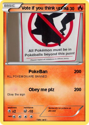 Pokemon Vote if you think unfair