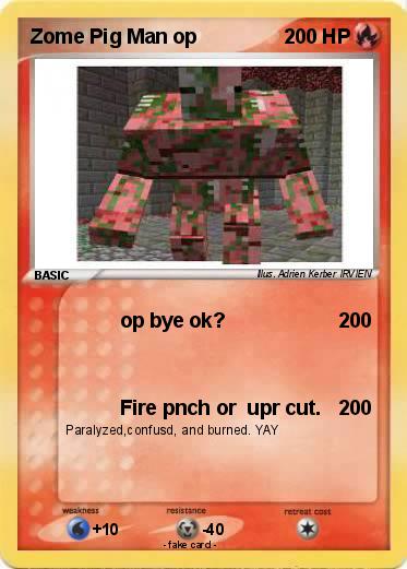 Pokemon Zome Pig Man op
