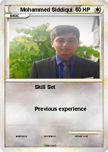 Pokemon Mohammed Siddiqui