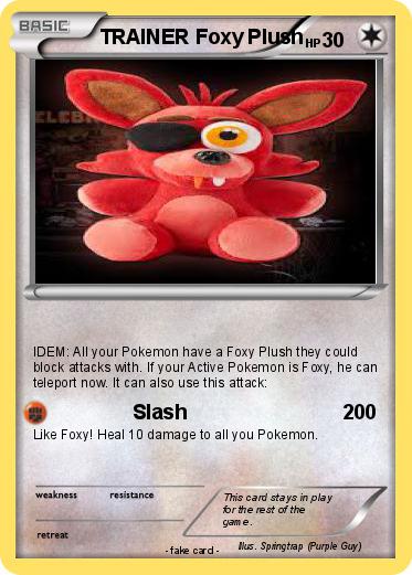 Pokemon TRAINER Foxy Plush