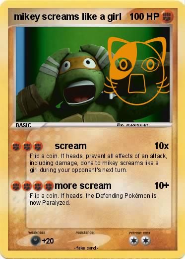 Pokemon mikey screams like a girl