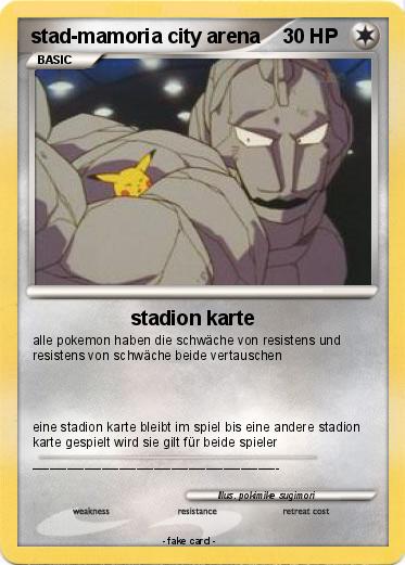 Pokemon stad-mamoria city arena
