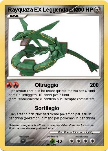 Pokemon Rayquaza EX Leggenda
