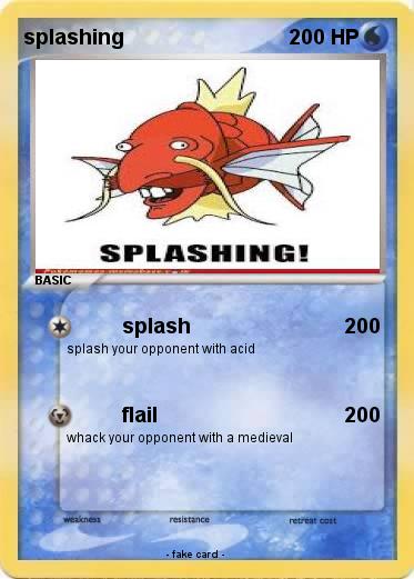 Pokemon splashing