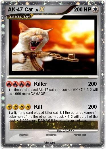 Pokemon AK-47 Cat