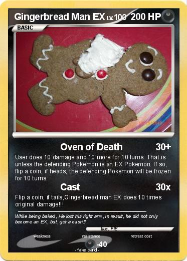 Pokemon Gingerbread Man EX