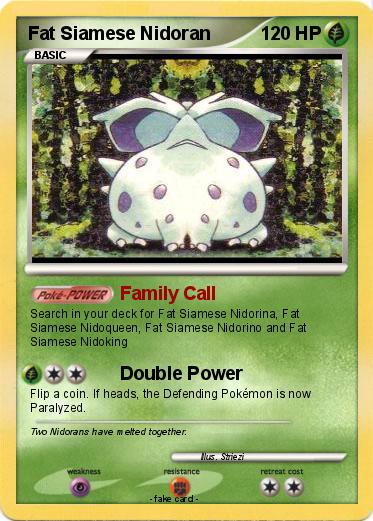 Pokemon Fat Siamese Nidoran