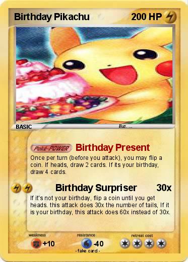 Pokemon Birthday Pikachu