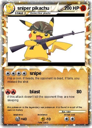 Pokemon sniper pikachu