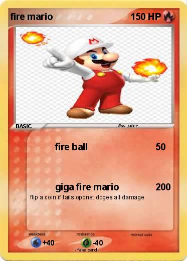 Pokemon fire mario