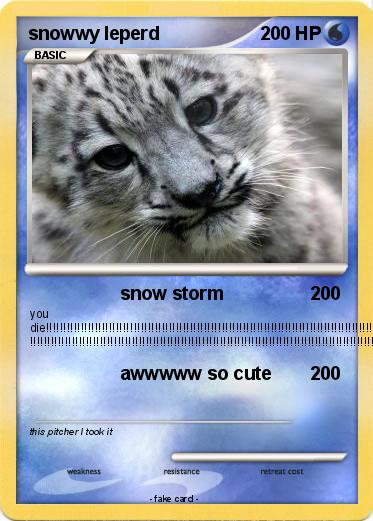 Pokemon snowwy leperd