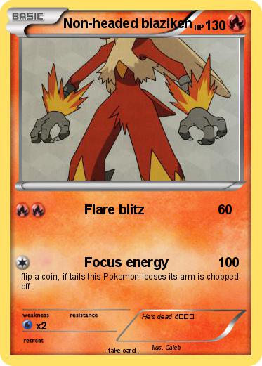 Pokemon Non-headed blaziken