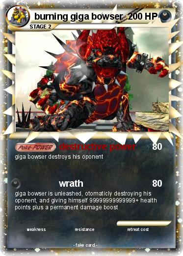 Pokemon burning giga bowser