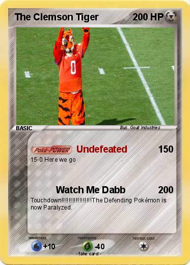 Pokemon The Clemson Tiger
