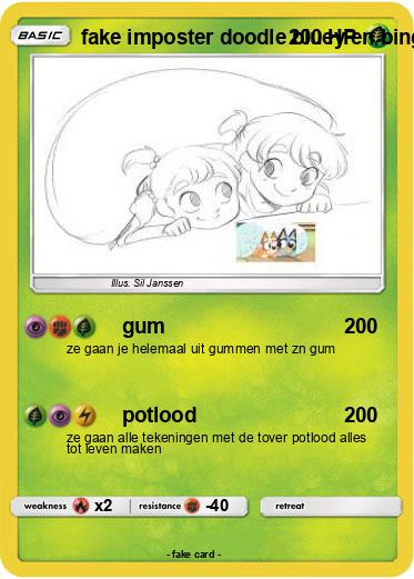 Pokemon fake imposter doodle bluey en bingo