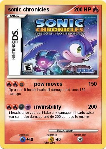 Pokemon sonic chronicles